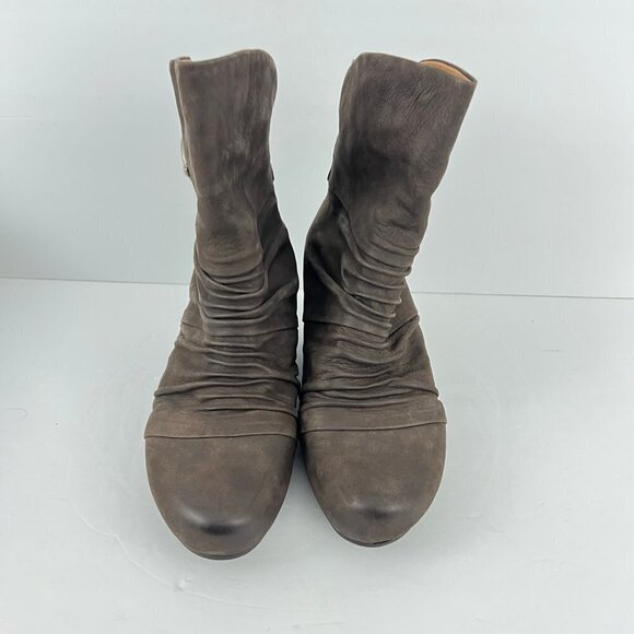 Earthies Chelsea Brown Suede Wedge Boots Size 10 M - Picture 12 of 16